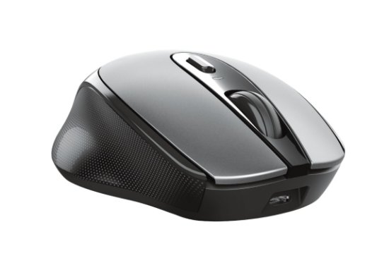 Miš TRUST Zaya Rechargeable, optički, 1600dpi, bežični, sivi