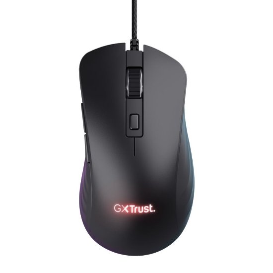 Miš TRUST GXT 924 Ybar+, RGB, optički, 25600dpi, crni
