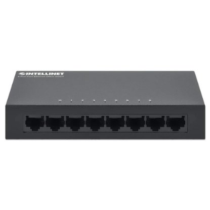Switch INTELLINET 523318, 10/100 Mbps, 8-port, metalno kućište, kabel Cat5e 1m