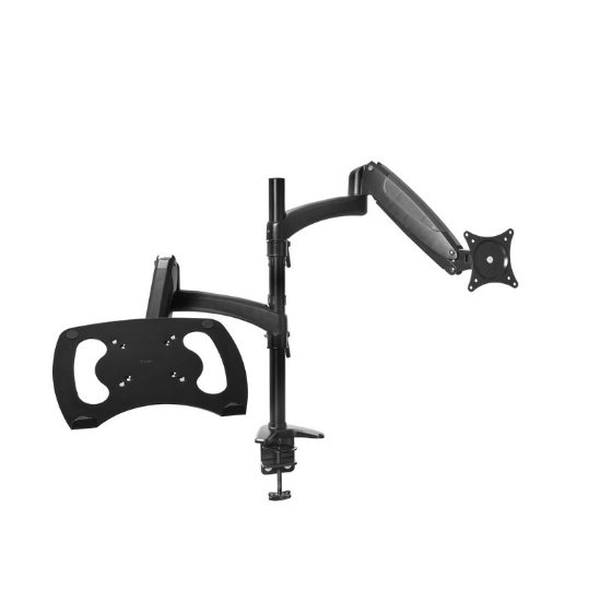 Stalak za monitor i laptop TRUST Mara, stolni, do 32", za monitor+laptop, crni