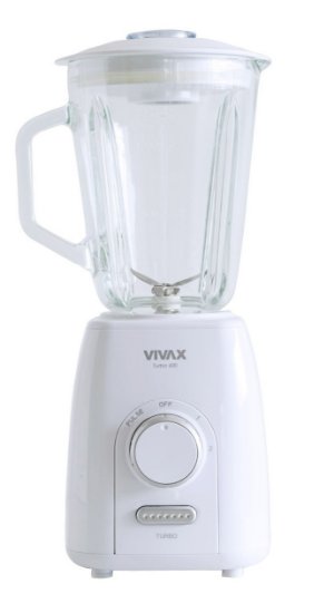Blender VIVAX HOME BL-600G, 600W, 1,5 L stakleni vrč, 2 brzine + pulse funkcija, funkcija drobljenja leda