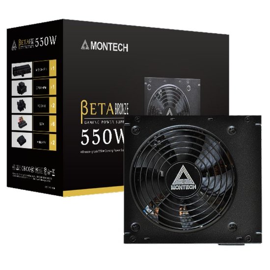 Napajanje 550W, MONTECH Beta 550, ATX, 120mm vent. 80+ Bronze