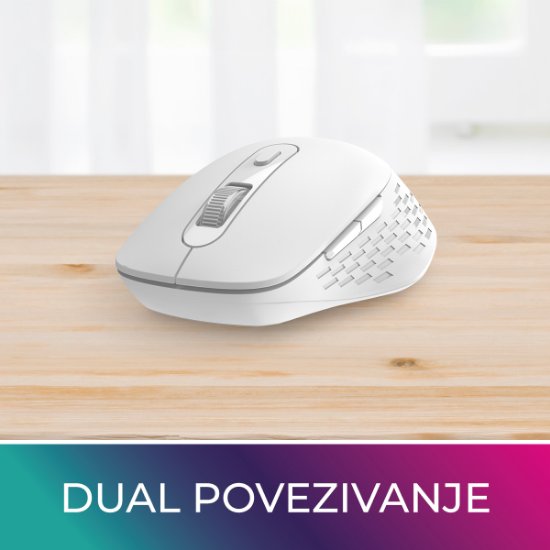 Miš OCTIO Style M270WBT, optički, bežični, BT,1600dpi, bijeli