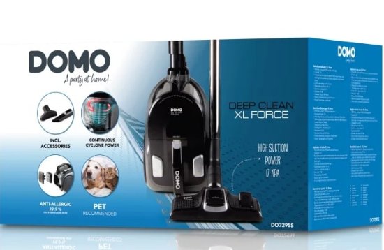 Usisavač DOMO DO7295S, 850 W, bez vrećice, crni