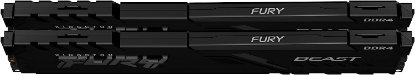 Memorija PC-25600, 32GB, KINGSTON Fury Beast KF432C16BBK2/32, DDR4 3200MHz, kit 2x16GB