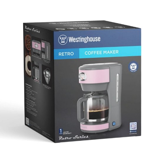 Aparat za kavu WESTINGHOUSE Retro Pink WKCMR621PK, 1000W, rozi