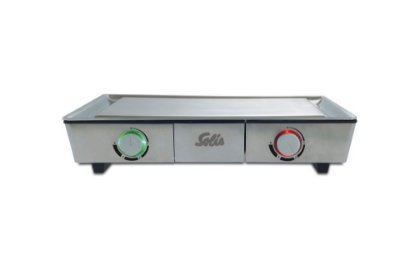 Roštilj električni SOLIS SOL 97928, 2x1000 W, 49x39 cm, inox
