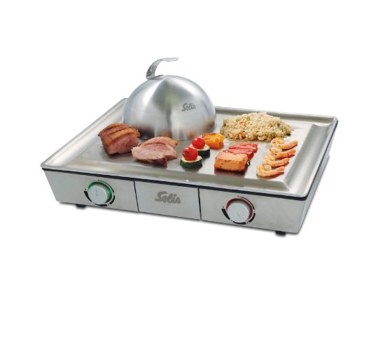 Roštilj električni SOLIS SOL 97928, 2x1000 W, 49x39 cm, inox