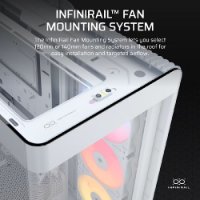 Kućište CORSAIR Frame 4500X, window, MIDI, E-ATX, bijelo, bez napajanja