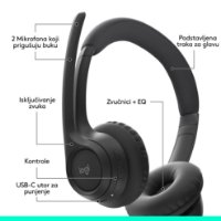Slušalice LOGITECH Zone 300, bežične, BT, crne