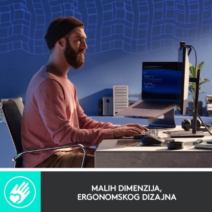 Tipkovnica LOGITECH MX Mechanical Mini Tactile Quiet, bežična, BT, crna