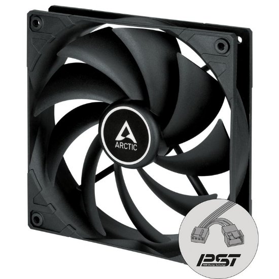 Ventilator ARCTIC F14 PWM PST CO, 140mm, 1350 okr/min, crni