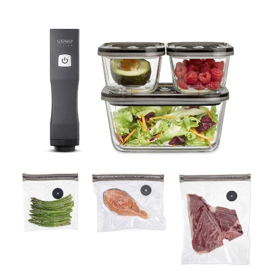 Set za vakumiranje CASO DESIGN Vacu OneTouch Eco-Set, pumpa, 3 posude