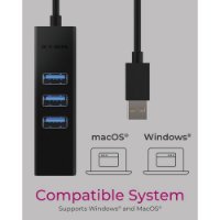 USB HUB ICY BOX IB-HUB1419-LAN, USB-A/C na 3x USB-A 3.0, G-LAN