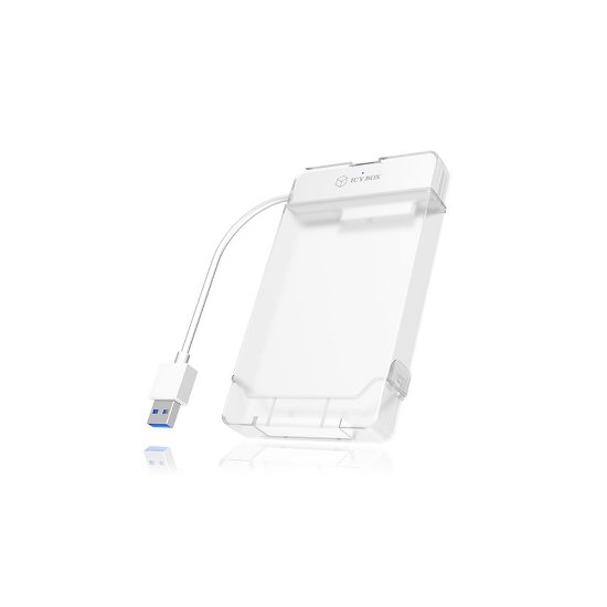 Eksterno kućište ICY BOX IB-AC703-U3, 2.5" SATA, USB 3.0, prozirno