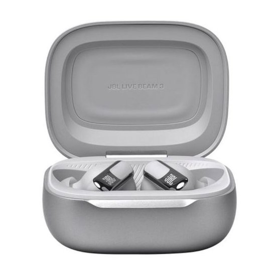 Slušalice JBL Live Beam 3, bežične, Bluetooth, ANC, in-ear, srebrne