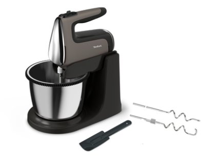 Mikser TEFAL HT654E38, ručni mikser sa posudom 2,5 l, crni