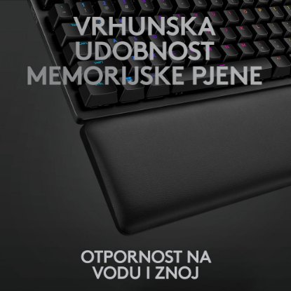 Tipkovnica LOGITECH Gaming G513 Carbon, RGB, mehanička, GX Brown Tactile, US layout, crna