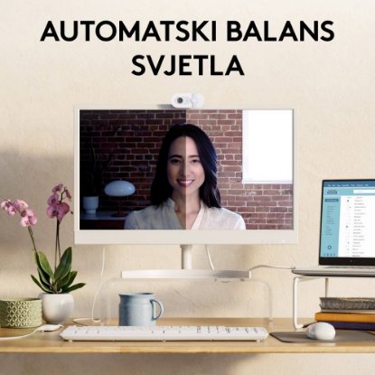 Web kamera LOGITECH Brio 100, bijela