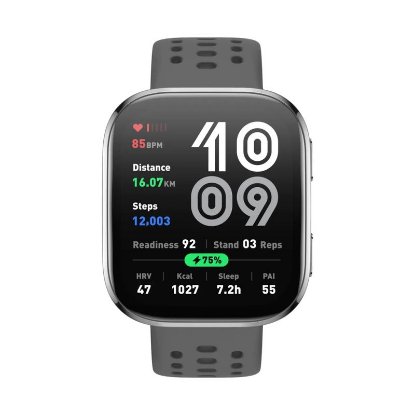 Pametni sat AMAZFIT Bip 6, pametne obavijesti, tamno sivi