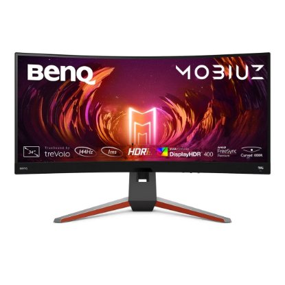 Gaming monitor 34" BENQ EX3410R 9H.LKKLA.TBE, UWQHD, VA, 144Hz, 1ms, 350cd/m2, FreeSync, zakrivljeni, zvučnici, crni