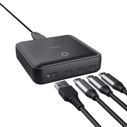 Punjač za laptop TRUST Maxo 4-Port, 100W, crni