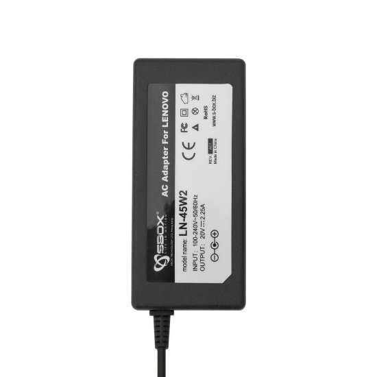 Punjač za laptop SBOX LN-45W2, za Lenovo, 45W, okrugli, crni