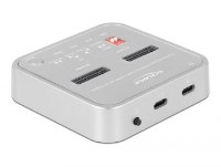 Docking station DELOCK 1 x M.2 NVMe SSD + 1 x M.2 SATA SSD with SD Express (SD 7.1) Card Reader and clone function