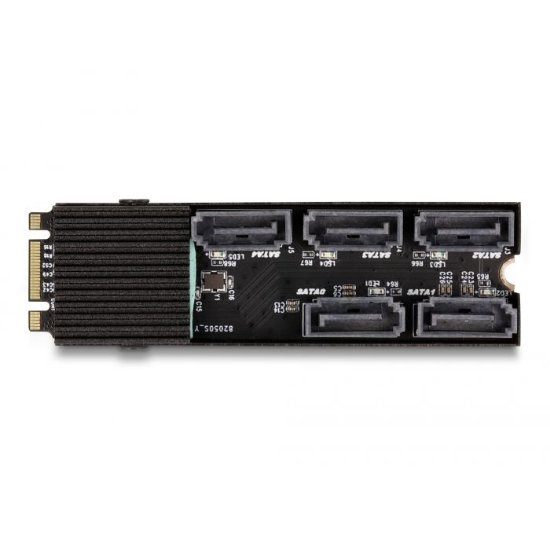 Adapter DELOCK M.2 2280 Key B+M muški do 5 x SATA s hladnjakom
