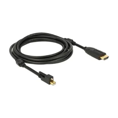 Kabel DELOCK, mini DisplayPort 1.2 (M) na HDMI (M) 4K@30Hz, 3m