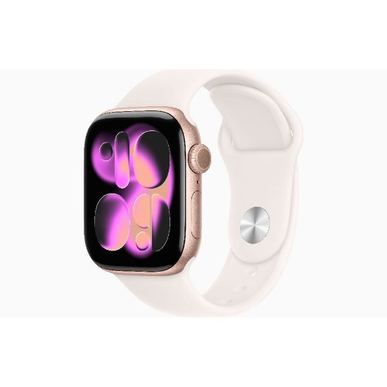 Pametni sat Apple Watch Series 11GPS 42mm Rose Gold Aluminium Case w Light Blush/Sport Band - S/M, bijeli