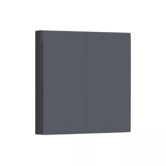 Pametni dupli zidni prekidač AQARA Smart Wall Switch H1, s neutralnim vodom, sivi