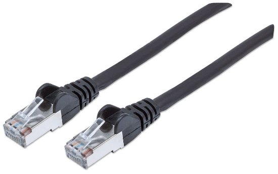 Kabel INTELLINET, patch CAT6a, S/FTP, crni, 0.25m