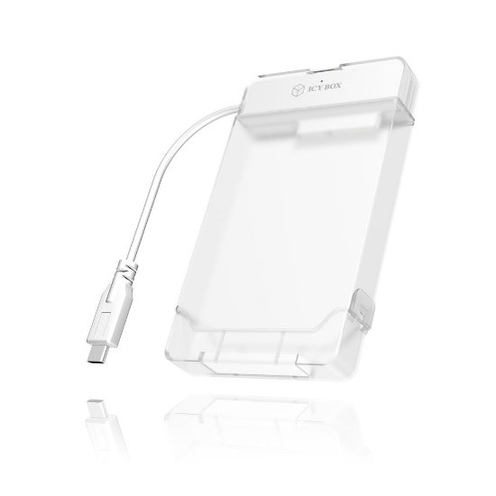 Eksterno kućište ICY BOX IB-AC703-C, 2.5'' HDD/SSD, USB-C, prozirno