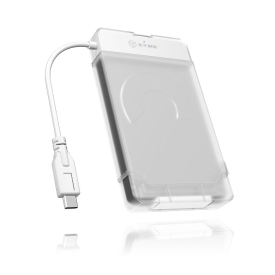 Eksterno kućište ICY BOX IB-AC703-C, 2.5'' HDD/SSD, USB-C, prozirno