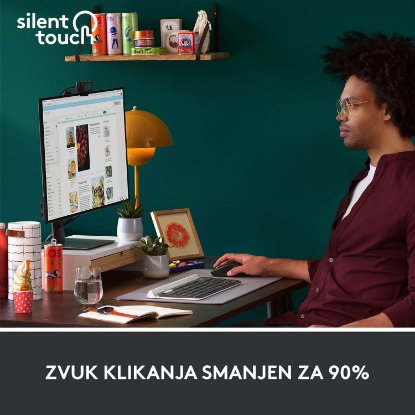 Miš LOGITECH M650 L, bežični, optički, 4000dpi, USB, BT, crni