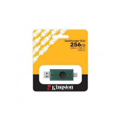 Memorija USB 3.2 FLASH DRIVE, 256GB, KINGSTON DataTraveler DUO DTDEG2/256GB, crni