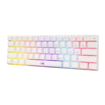 Tipkovnica BARACUDA BGK-03221 Dolphin, RGB, plavi switch, mehanička, US layout, USB, bijela