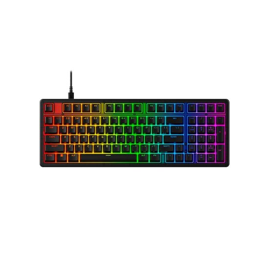Tipkovnica HyperX Origins 2 1800, RGB, mehanička, US layout, USB, crna