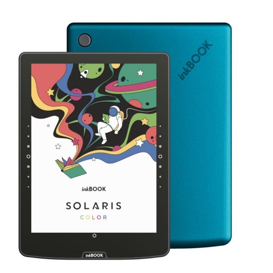 E-book čitač INKBOOK Solaris Color 6", E Ink Kaleido color zaslon, 32 GB, prilagodljivo prednje osvjetljenje, Wi-Fi, Bluetooth, USB-C, crni