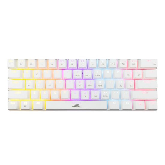 Tipkovnica BARACUDA BGK-03211 Dolphin, RGB, crveni switch, mehanička, US layout, USB, bijela