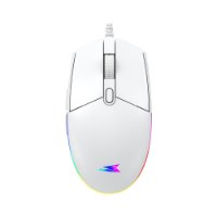 Miš BARACUDA BGM-112 Crab, RGB, optički, 3200dpi, bijeli