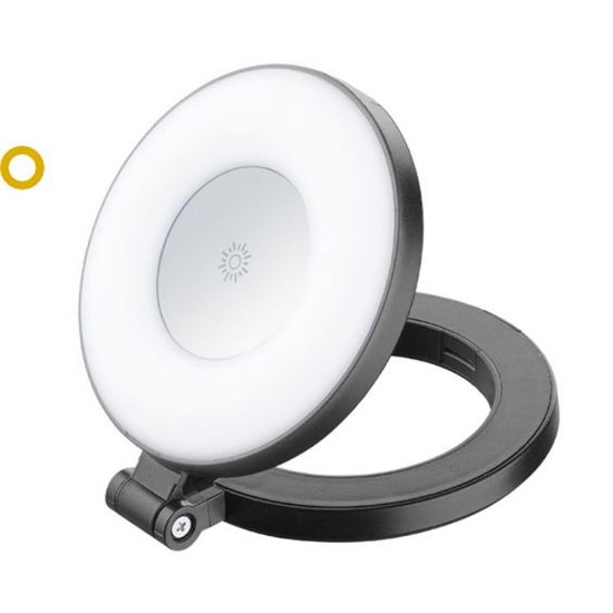 Svjetlosni prsten CELLULARLINE, Selfie Ring, Magnetic Light, crni