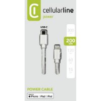Kabel CELLULARLINE, USB-C (M) na Lightning (M), MFI, 2m, bijeli