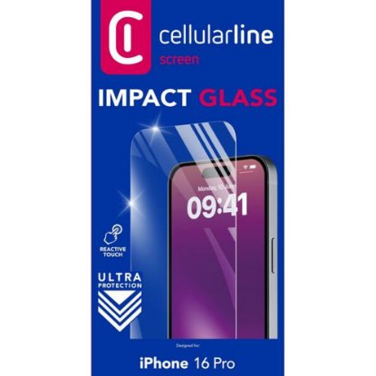 Zaštitno staklo CELLULARLINE, za iPhone 16 Pro/17/17 Pro