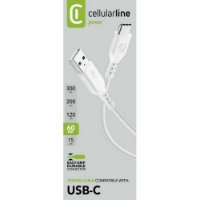 Kabel CELLULARLINE, USB-A (M) na USB-C (M), 0.6m, bijeli