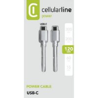 Kabel CELLULARLINE, USB-C (M) na USB-C (M), 1.2m, bijeli