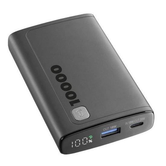 Mobilni USB punjač CELLULARLINE, Elite, 10000mAh, crni