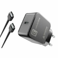 Kućni punjač CELLULARLINE, za Samsung, 15W, USB-C, FC, crni + kabel 1m