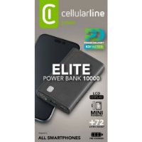 Mobilni USB punjač CELLULARLINE, Elite, 10000mAh, crni